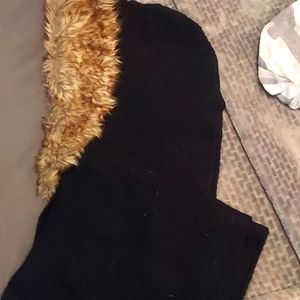 FURRY SOFT HOODED SCARF